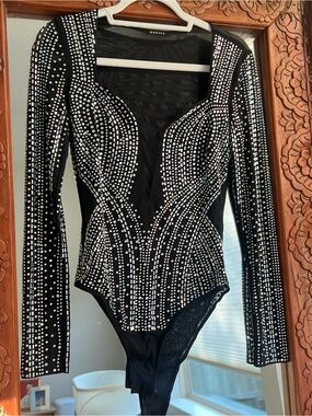 Banjul Black Sheer Mesh bodysuit